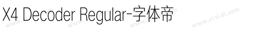 X4 Decoder Regular字体转换